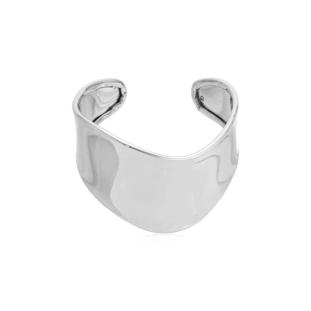 NEW ETTIKA women's smooth cuff bracelet in silver